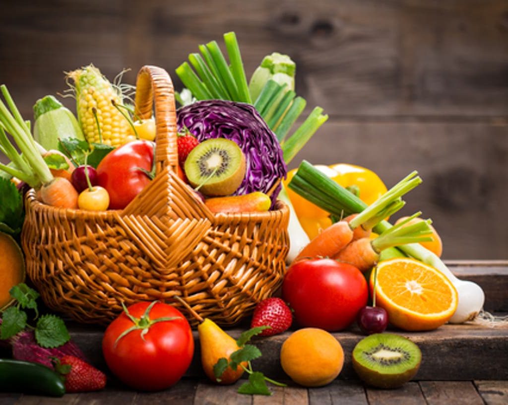 Canasta de frutas y verduras